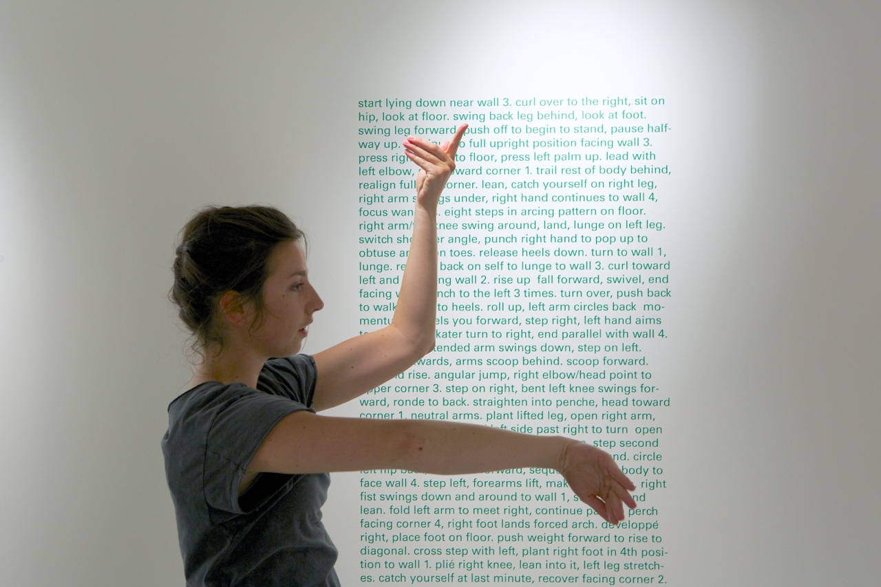 Text image with dancer